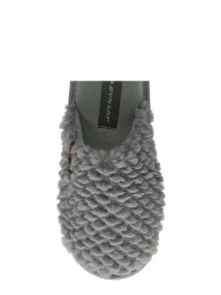 Gris - Dunlop Chaussons mules gaufrés à bout fermé pour dames