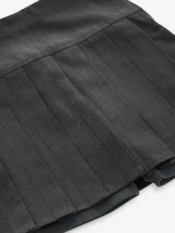 Gris - Ensemble cycle court et jupe plissée (3-17ans)