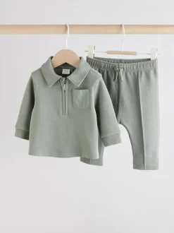 Gris - Ensemble polo et legging bébé (0mois-2ans)