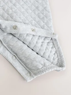 Gris - Ensemble salopette et body matelassé en jersey bébé (0mois-2ans)