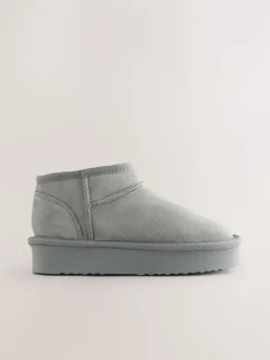 Gris - Flatform Mini Bottes Pull-On en daim doublées chaudes et déperlantes