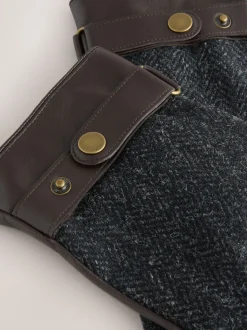 Gris - Gants Harris Tweed et Cuir