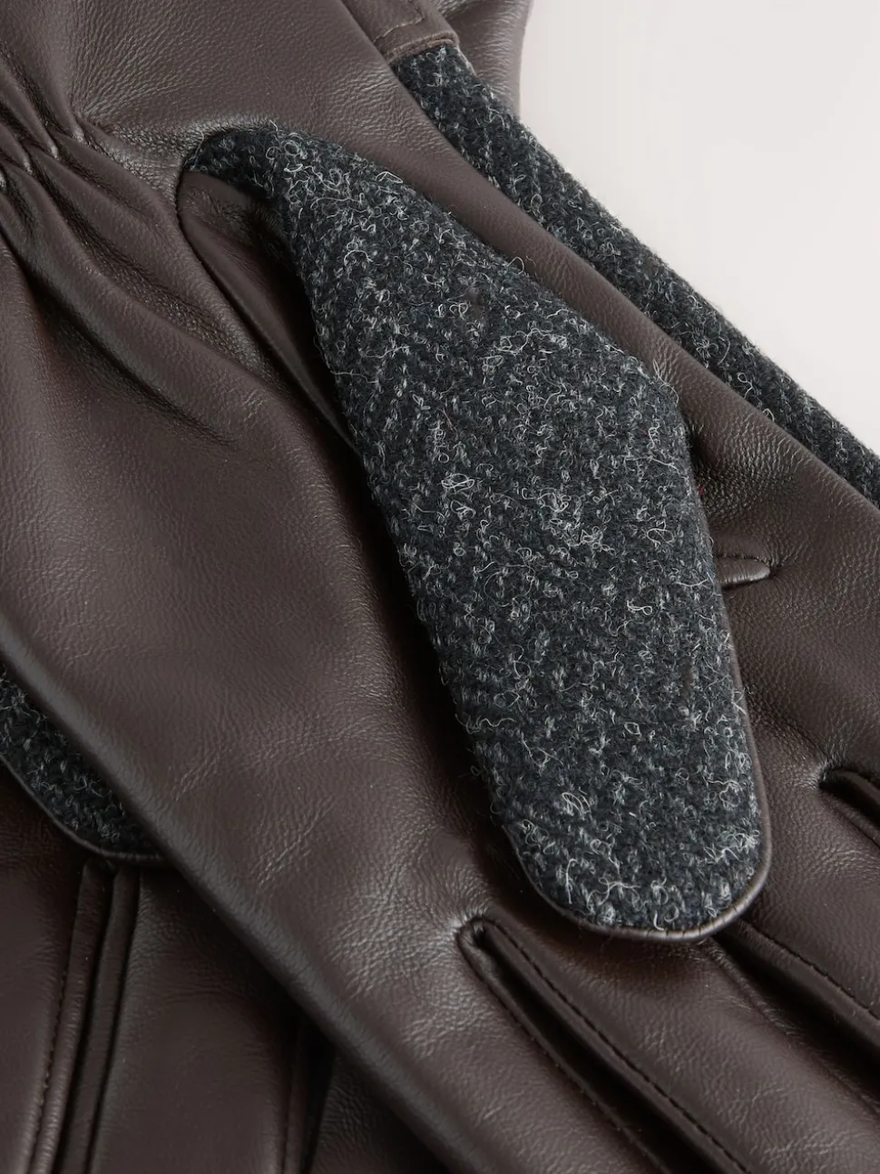 Gris - Gants Harris Tweed et Cuir