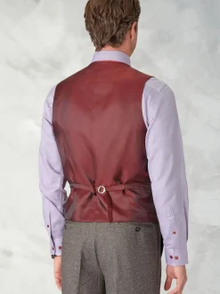 Gris - Gilet de costume en laine Brook Taverner Donegal