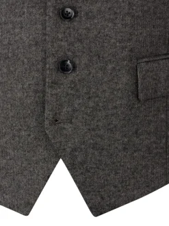 Gris - Gilet de costume texturé Skopes Fox