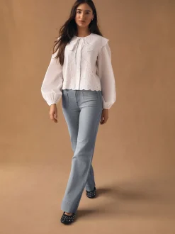 Gris - Jean ample à poches plaquées