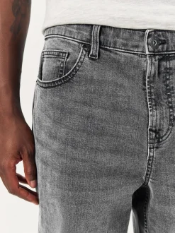 Gris - Jean classique extensible à coupe décontractée