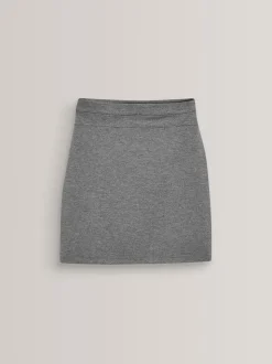 Gris - Jupes crayon à enfiler en jersey extensible (3-18ans)