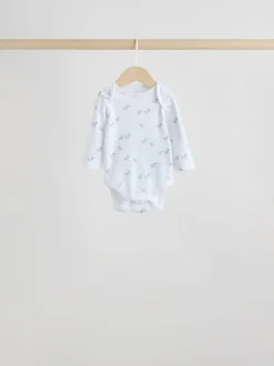 Gris - Lot de 5 bodys bébé à manches longues