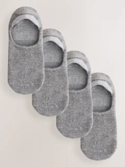 Gris - Lot de 4 chaussettes invisibles en modal