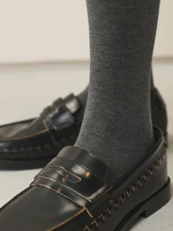 Gris - Lot de 2 collants en maille à poignée chaude