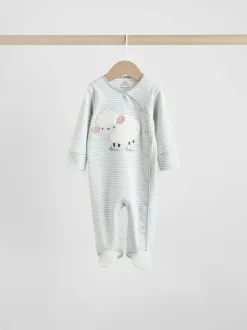 Gris - Lot de 3 dors-bien à boutons-pression bébé