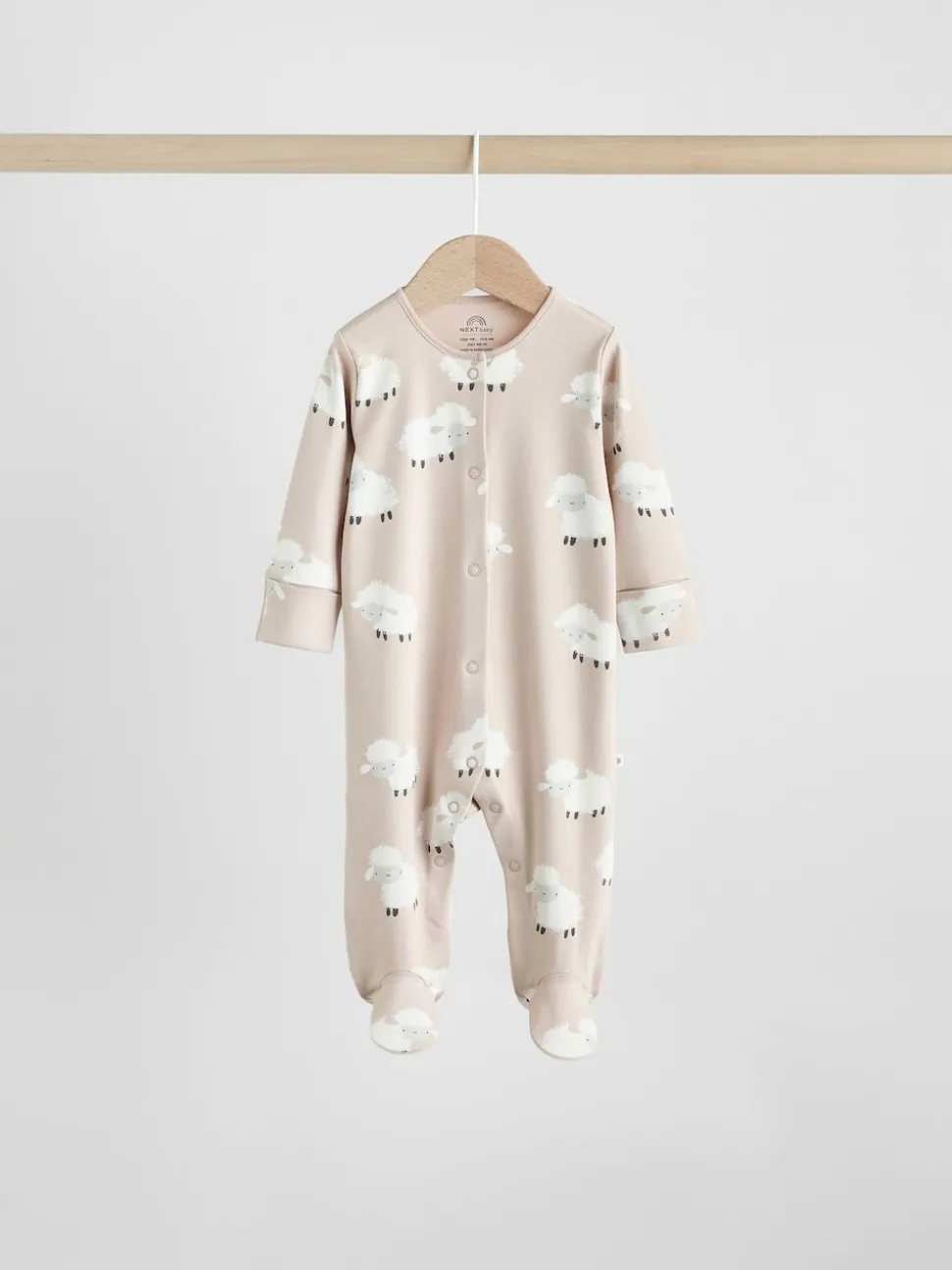 Gris - Lot de 3 dors-bien à boutons-pression bébé