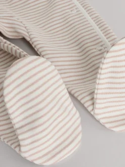 Gris - Lot de 3 dors-bien bébé zébrés 100% coton (0-2ans)