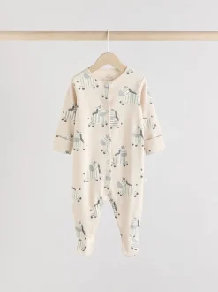 Gris - Lot de 3 dors-bien bébé zébrés 100% coton (0-2ans)