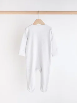 Gris - Lot de 3 dors-bien bébé Essential zippées 100 % coton (0-3ans)