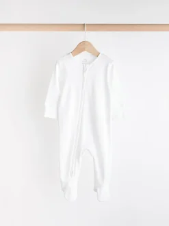 Gris - Lot de 3 dors-bien bébé Essential zippées 100 % coton (0-3ans)