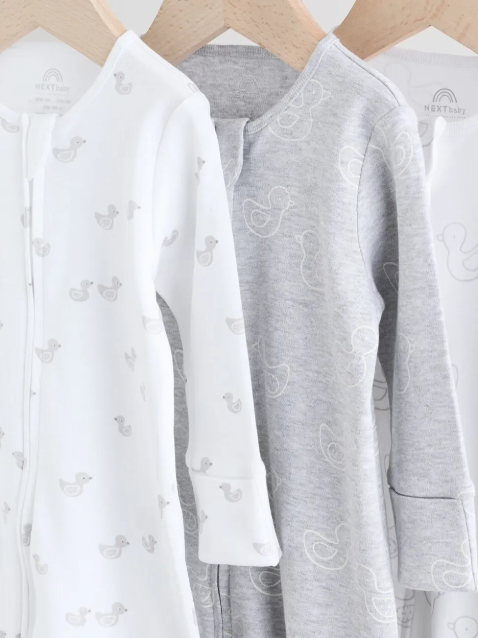 Gris - Lot de 3 dors-bien bébé zippés (0-2ans)