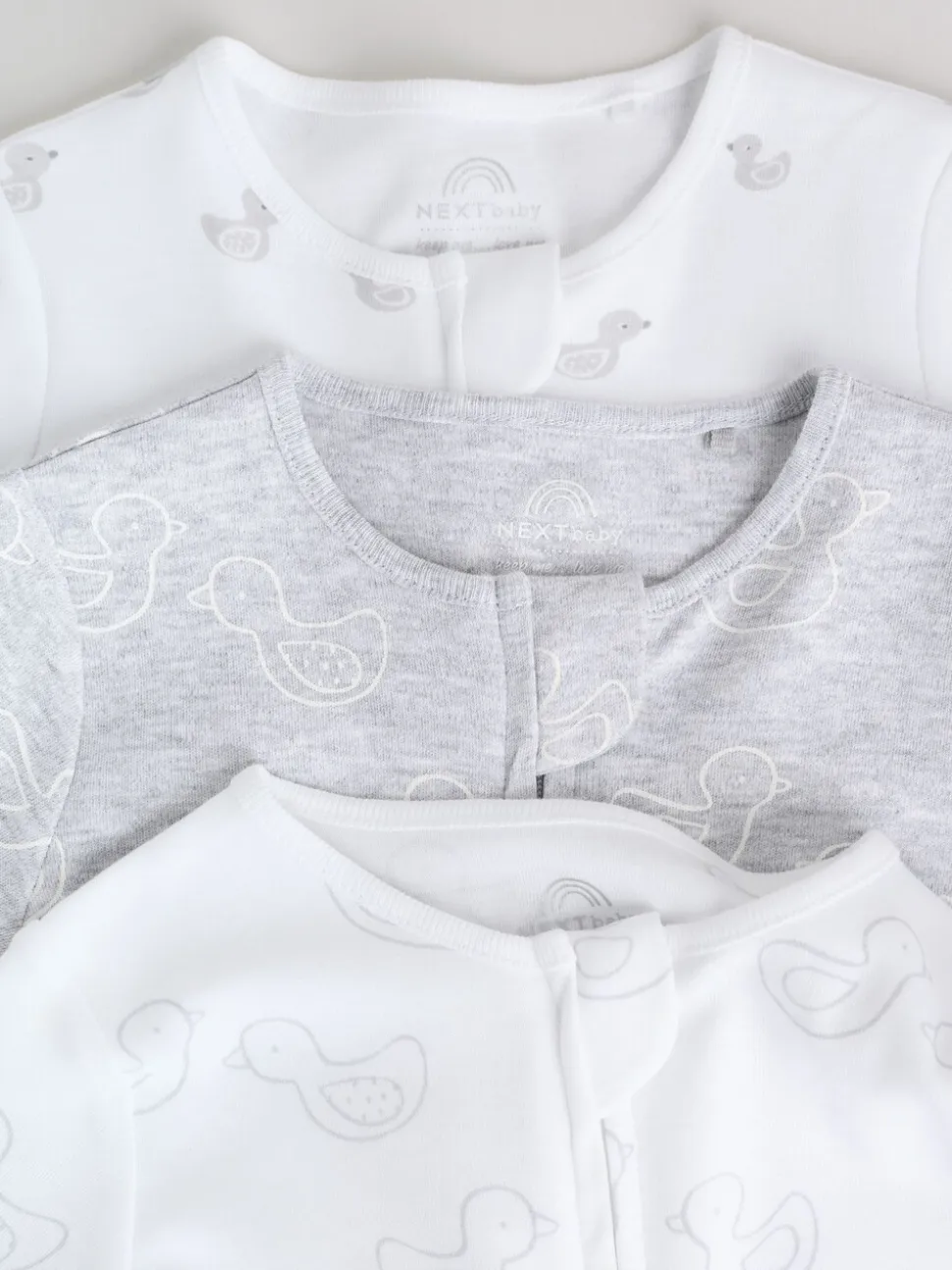 Gris - Lot de 3 dors-bien bébé zippés (0-2ans)