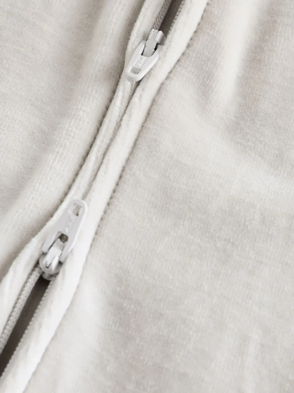 Gris - Lot de 2 dors-bien zippés en velours pour bébé (0-2ans)