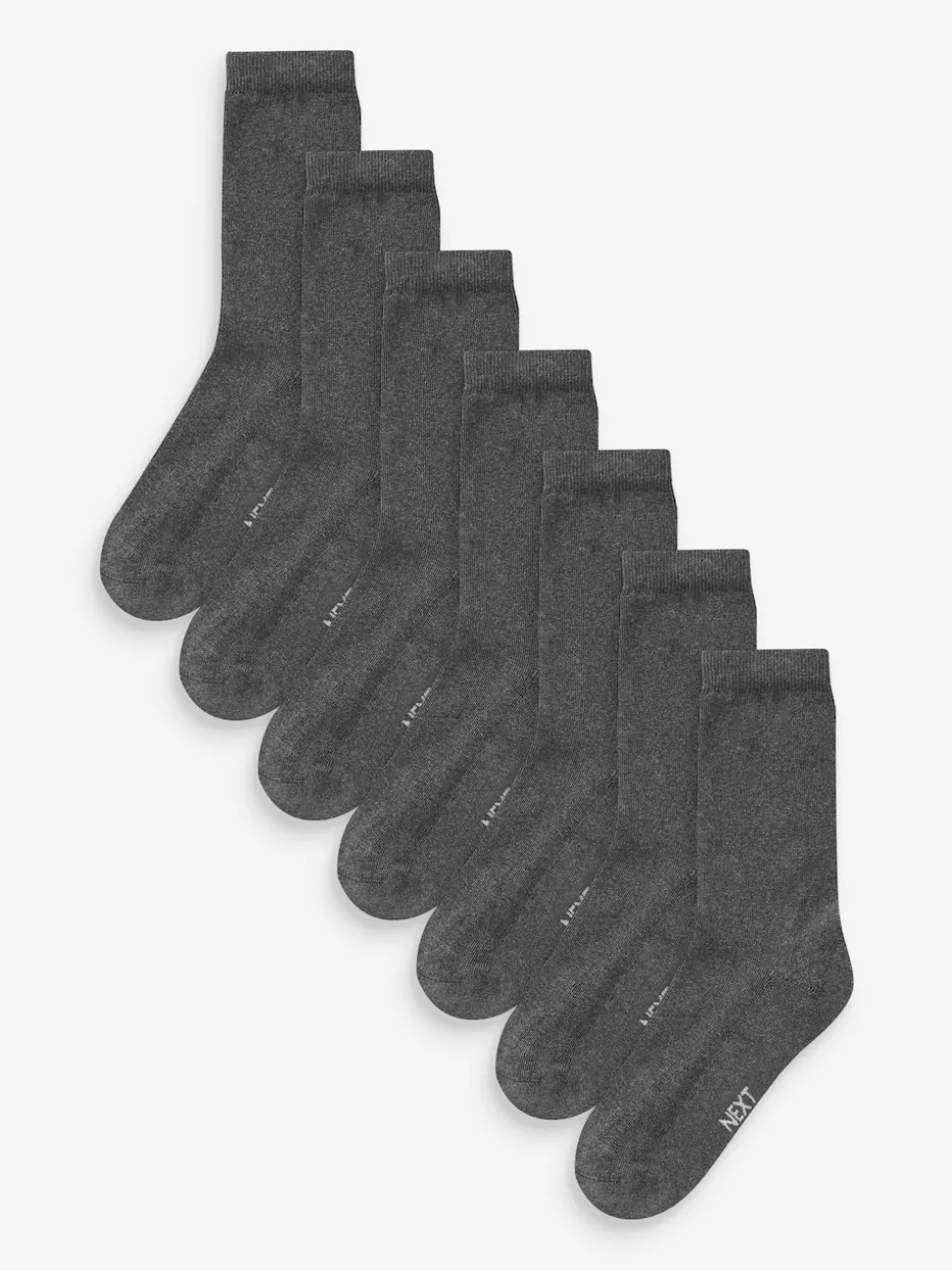 Gris - Lot de 7 paires de chaussettes à semelle intérieure rembourrée