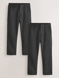 Gris - Lot de 2 Pantalons d’école Coupe standard (3-17ans)