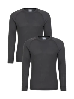 Gris - Mountain Warehouse Talus Mens Thermal Hauts 2 Lot