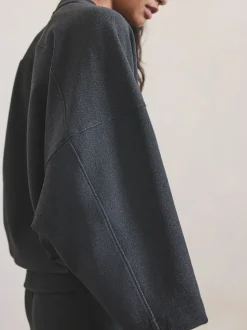 Gris - N.Premium Sweat-shirt large brossé