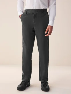Gris - Pantalon droit formel pour l'école (3-17ans)