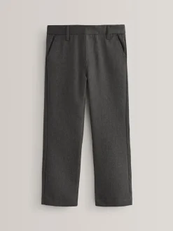 Gris - Pantalon droit formel pour l'école (3-17ans)