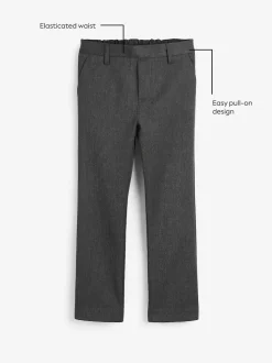Gris - Pantalon droit formel pour l'école (3-17ans)