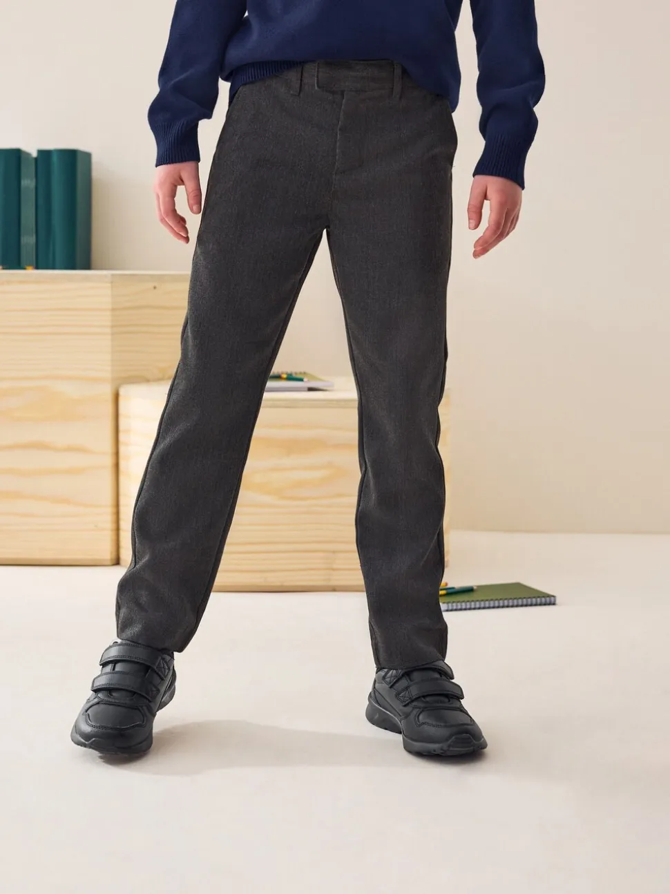 Gris - Pantalon habillé à l’école (3-17ans)