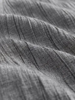 Gris - Pantalons ceinturés à jambes larges en laine