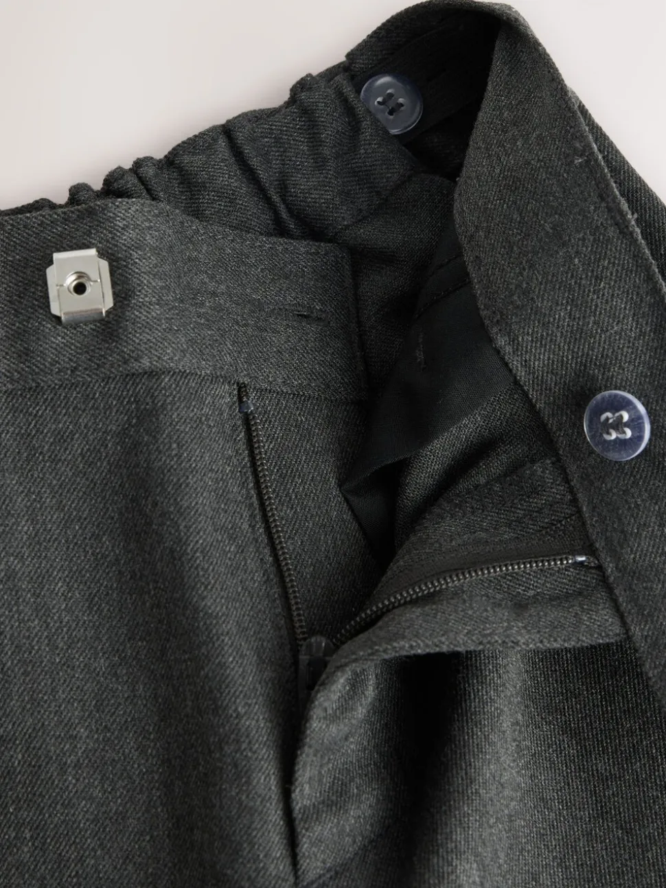 Gris - Pantalons d’école à taille standard coupe standard (3-17ans)