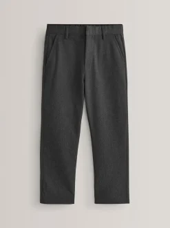 Gris - Pantalons d’école Coupe droite (3-17ans)