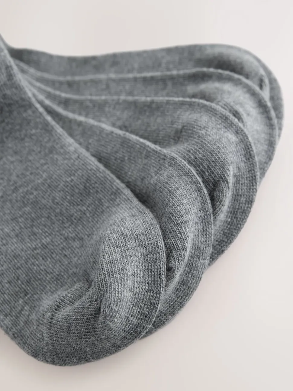 Gris - Paquet de 5 chaussettes d'école en coton riche