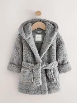 Gris - Peignoir en polaire bébé (12mois-8ans)
