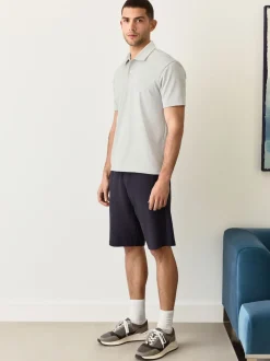 Gris - Polo Heritage brossé à motif