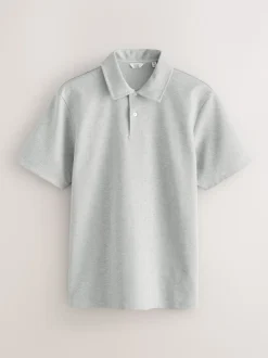 Gris - Polo Heritage brossé à motif