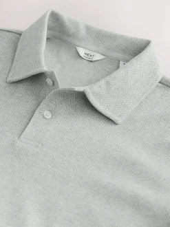 Gris - Polo Heritage brossé à motif