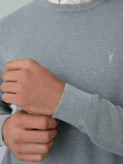 Gris - Pull Oxford texturé coupe classique