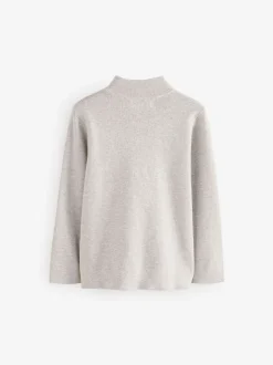 Gris - Pull quart de zip (3-16ans)