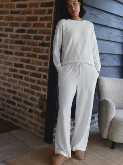 Gris - Pyjama confortable à manches longues