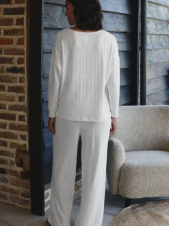 Gris - Pyjama confortable à manches longues