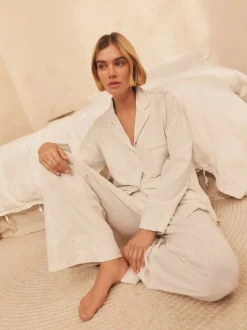 Gris - Pyjama en jersey boutonné