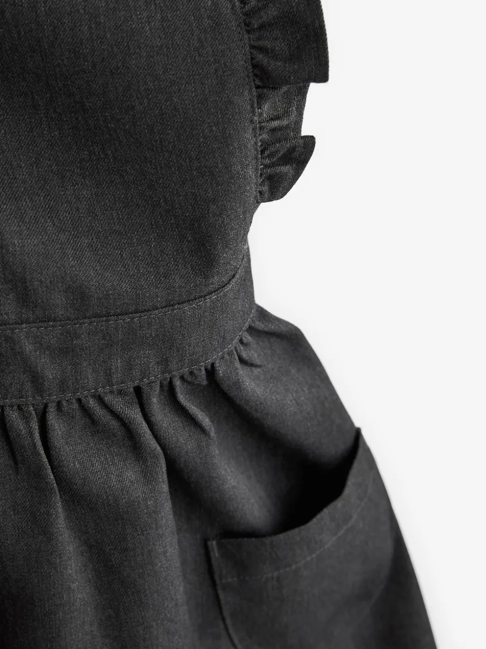 Gris - Robe d'école Volants Detail Pinafore (3-14yrs)