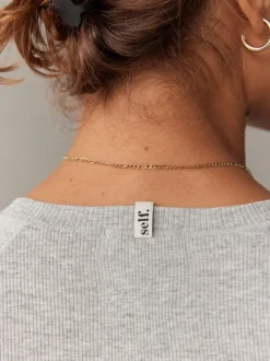 Gris - Self T-shirt côtelé ajusté