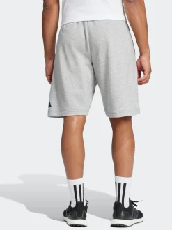 Gris - Short adidas Essentials à grand logo Français éponge