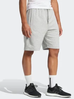 Gris - Short adidas Essentials à grand logo Français éponge