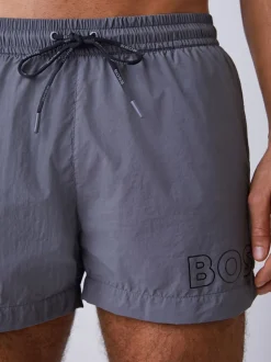 Gris - Short de bain BOSS Mooneye à logo